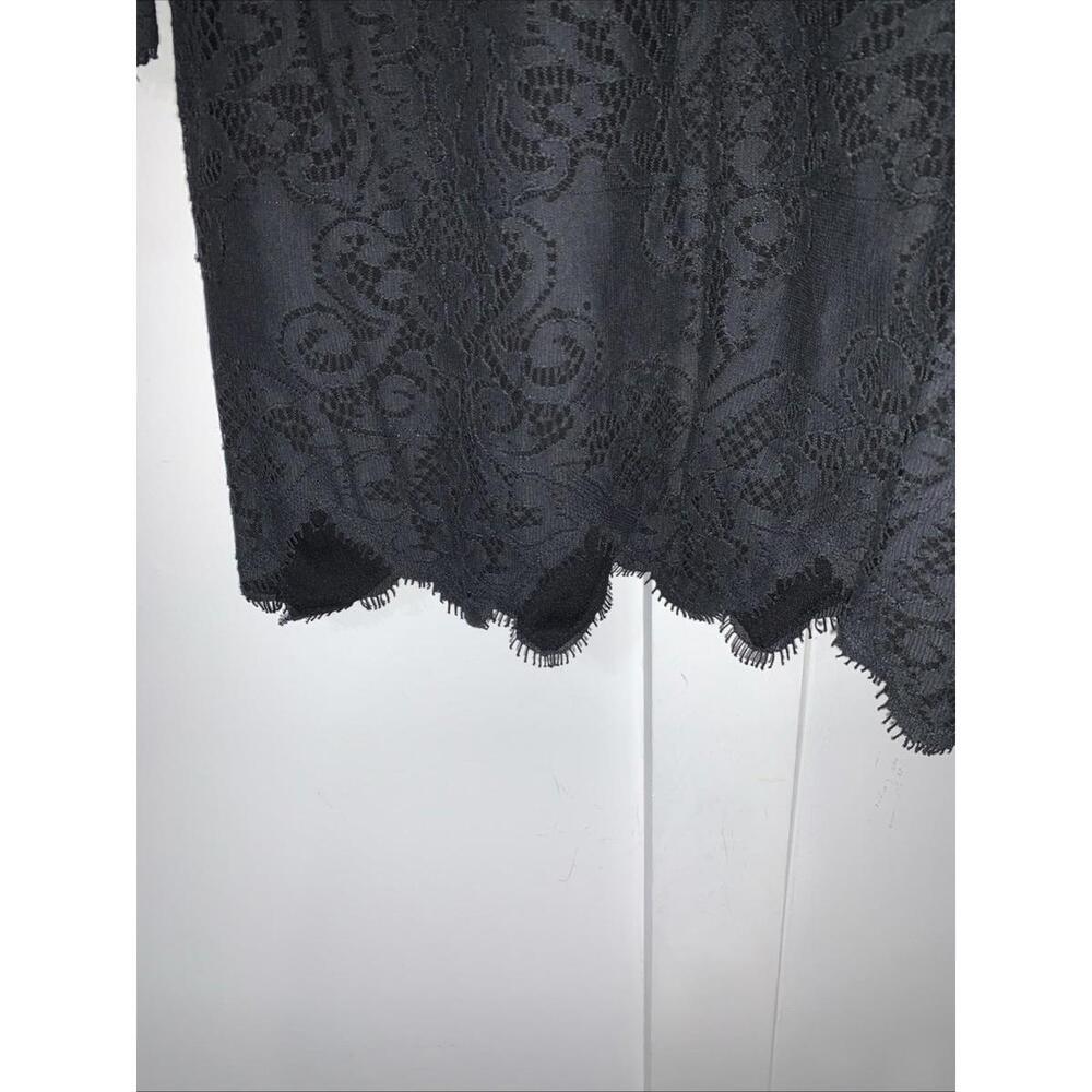 For Love & Lemons Womens Noir Lace Mini Dress XSmall Illusion Witchy Bodycon - Picture 4 of 11